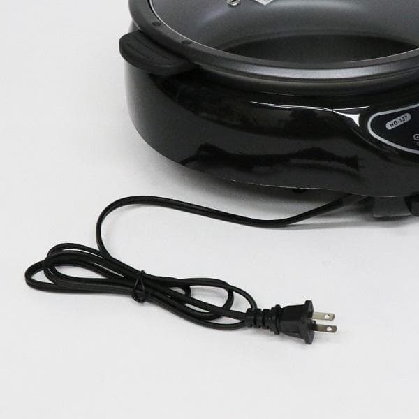 【送料無料】電気グリル鍋 卓上 プレート ブラック
