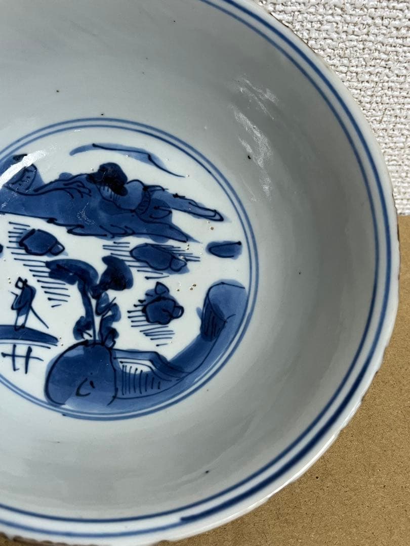 中国美術明〜清時代人物紋 茶碗 染付 碗 鉢 大明成化年製