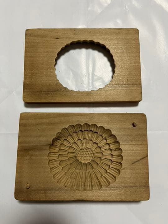 和菓子　型枠　木枠　菊