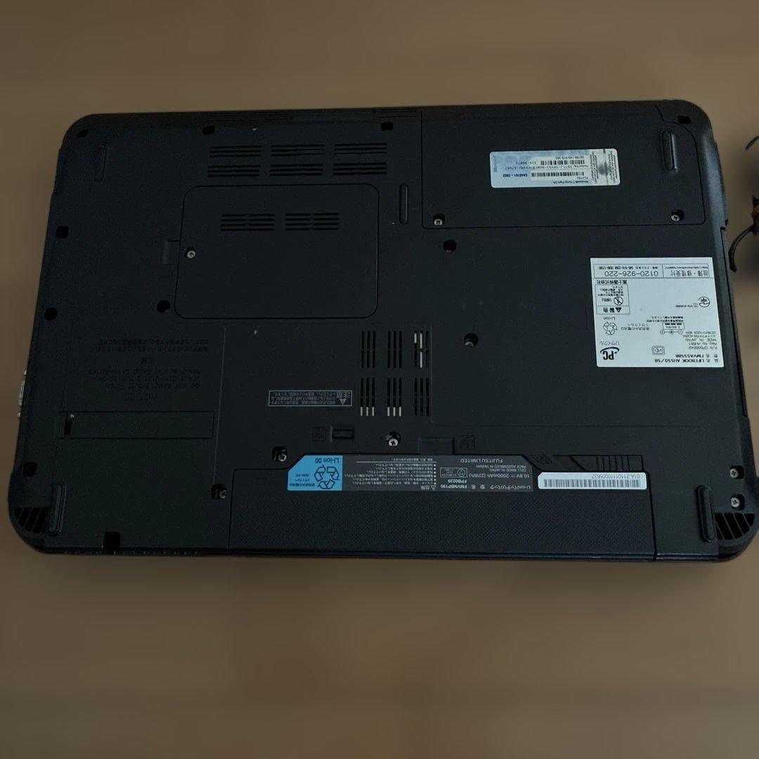 富士通　AH550/5B、ルビーレッド　リカバリーディスク、筆王zero