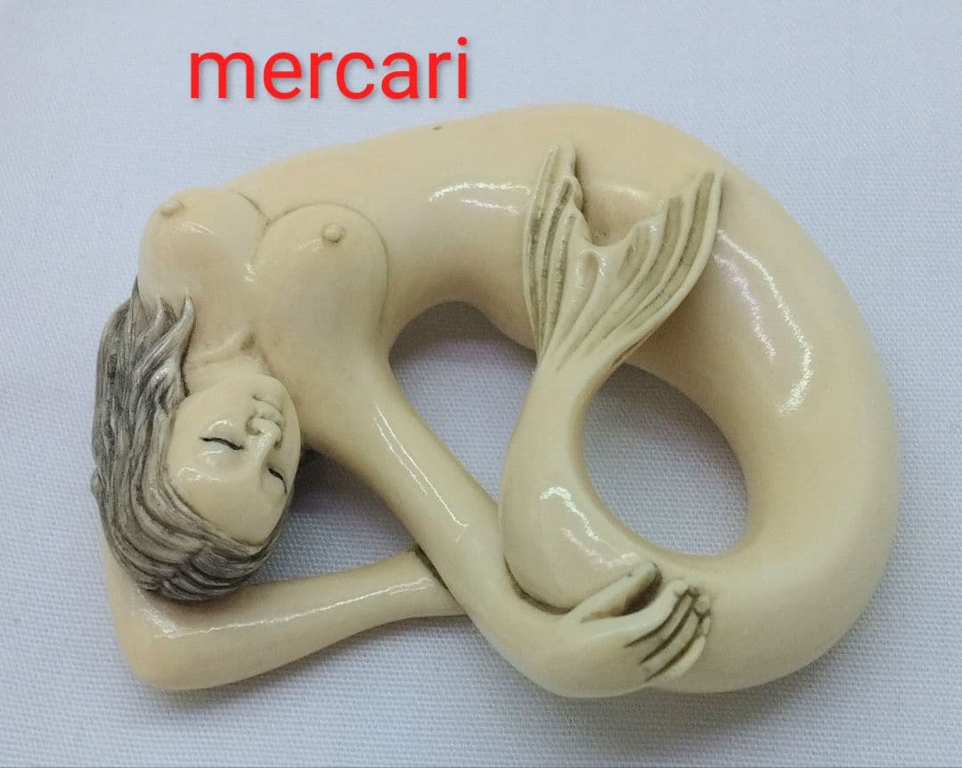 人魚 根付