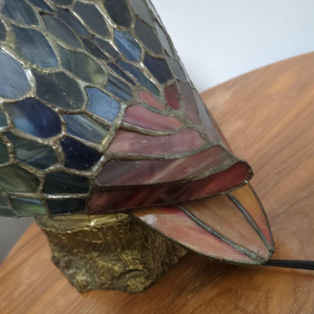 USEDのフクロウのステンドグラスの置物
