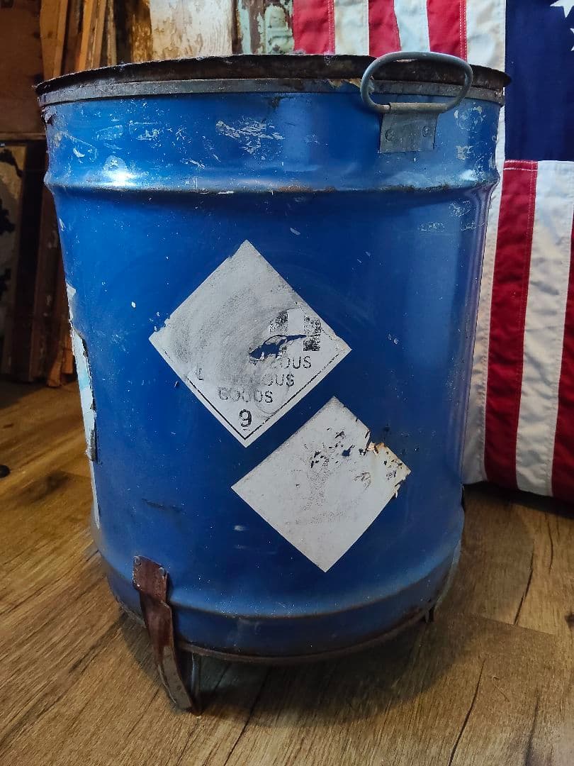 vintage Trash Can インダストリアル ドラム缶 Junk