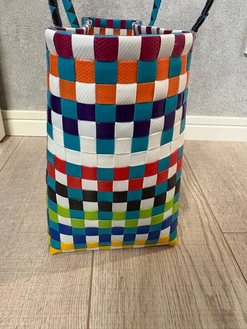 MARNI カラフルチェック カゴバッグ