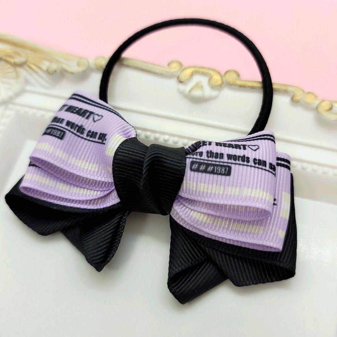 【103】 ハンドメイド　リボン　ヘアゴム
