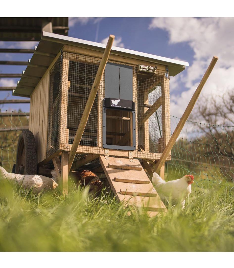 鶏小屋 自動ドア 光センサー アプリ対応 電池式 自動開閉 タイマー設定 防水