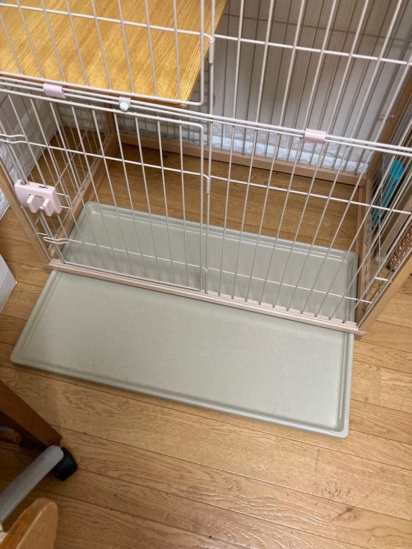 キャットケージ 二段構造 ナチュラルウッド　キャスター無し✖️