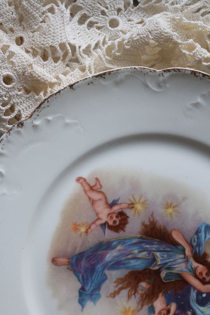 Haviland フランス　天使　女神　アンティーク　プレート　白磁