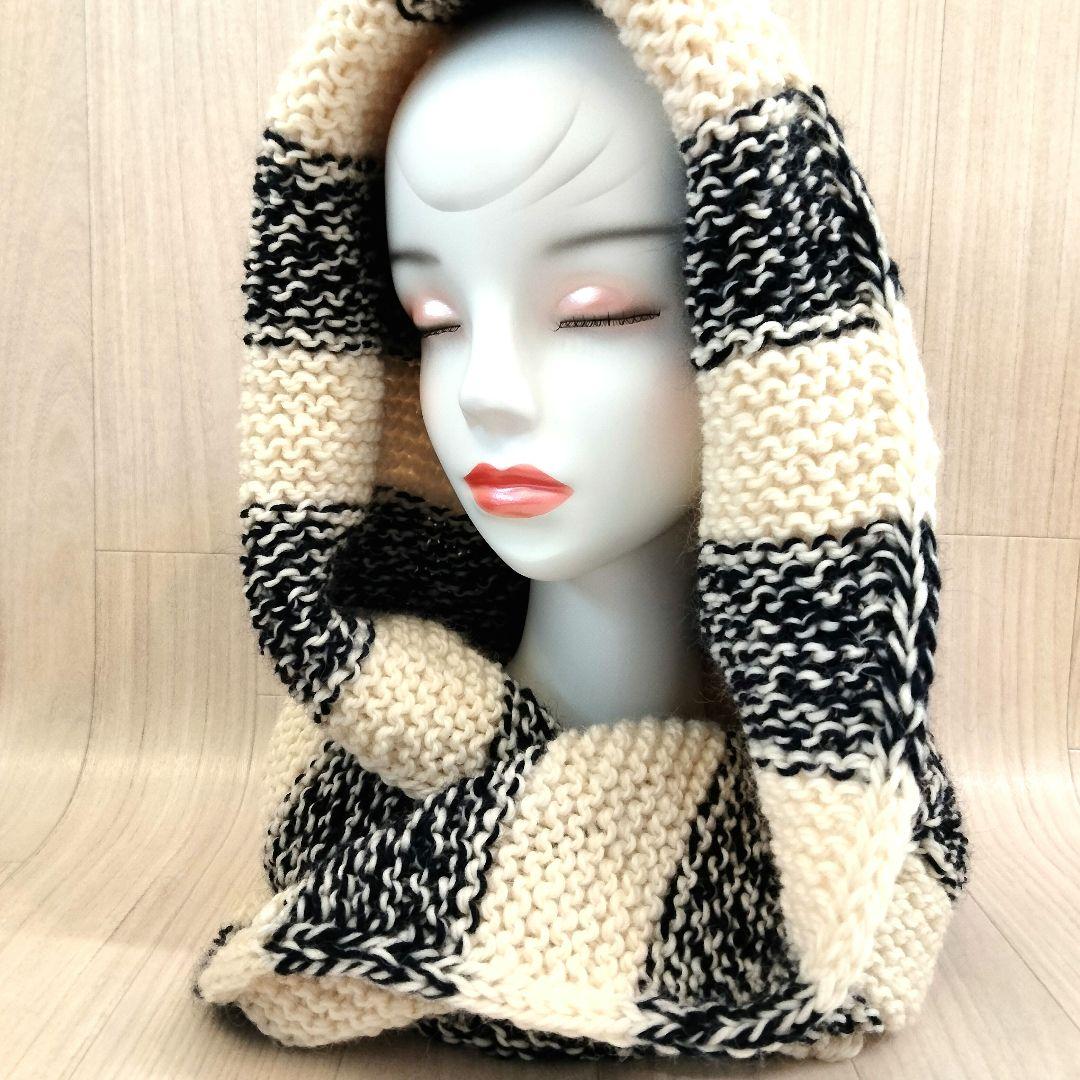 オーダー承り品　ハンドメイド　handmade　フードマフラー　リッチカジュアル