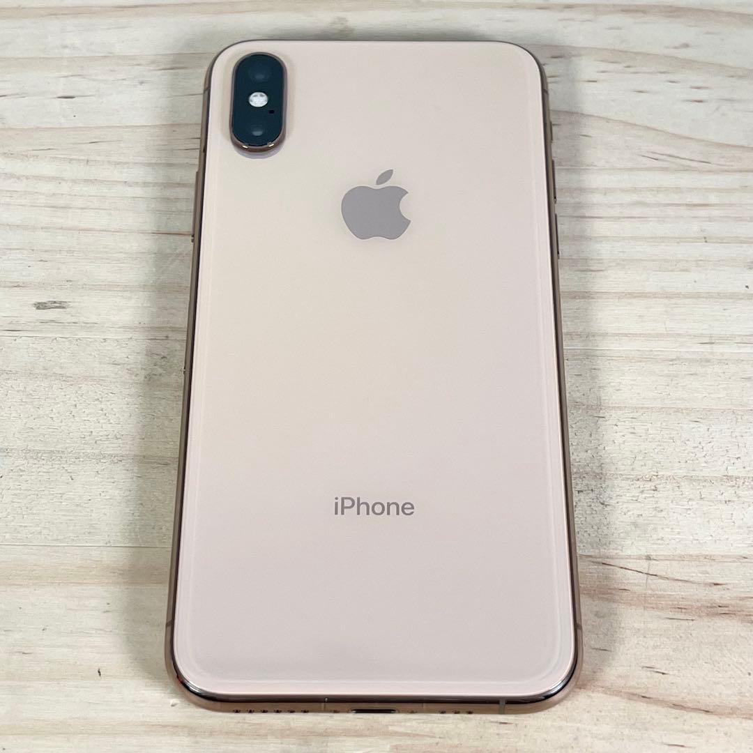 iPhone XS 64GB ゴールド au SIMロック解除 バッテリー80%