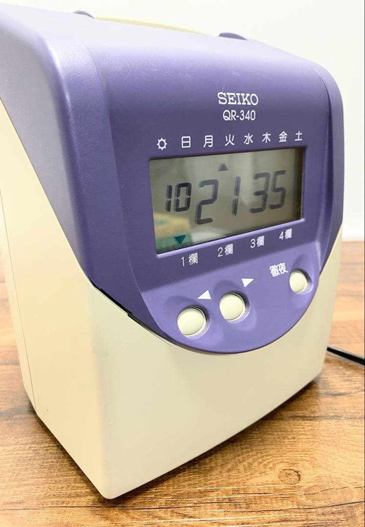SEIKO QR-340 タイムレコーダー 大量タイムカード72枚付き