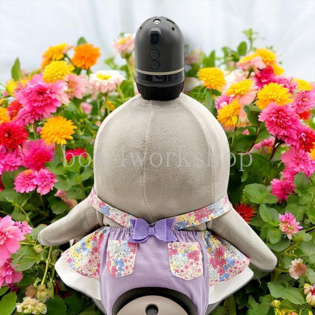 LOVOT ラボットの服ハンドメイド　リバティ柄サロペットパンツ (ラベンダー)