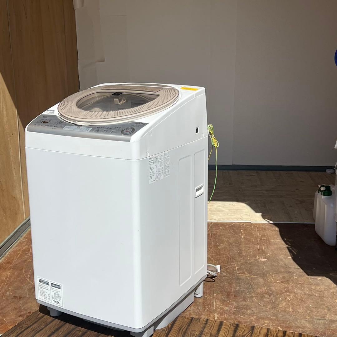配送設置無料　シャープ　縦型洗濯機　洗濯8kg 乾燥4.5kg 大容量