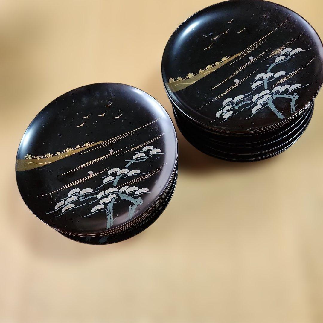 漆器 円形菓子皿
