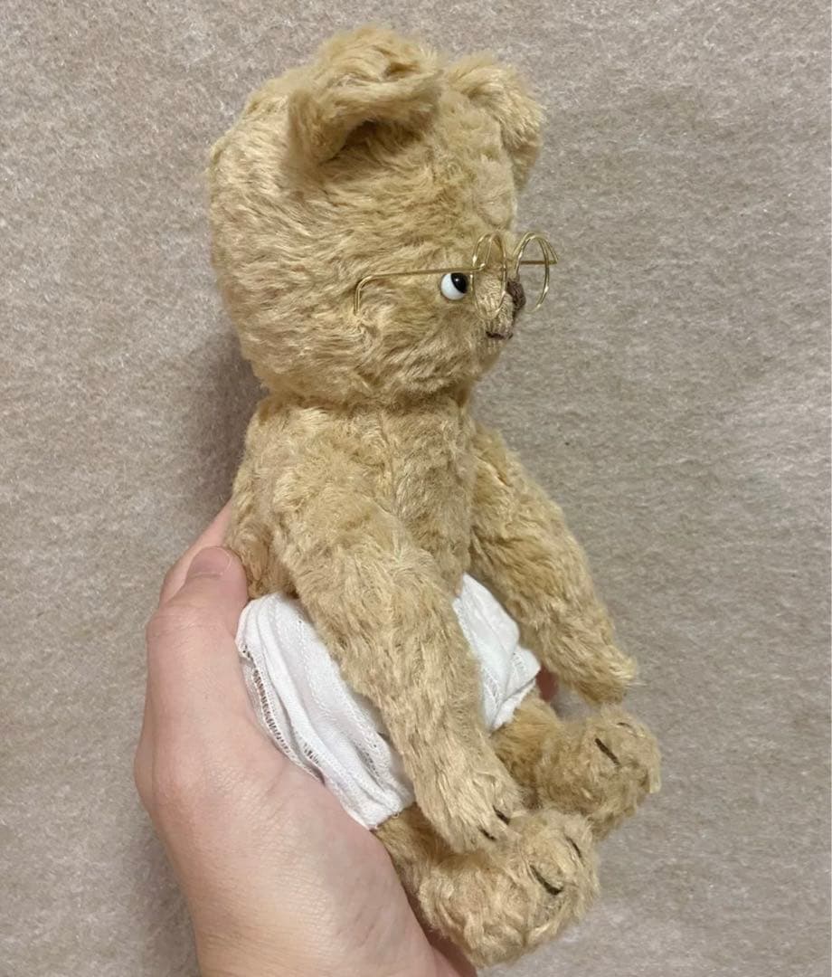 考え事が好きなくまさん ぬいぐるみ テディベア 海外作家様 ハンドメイド