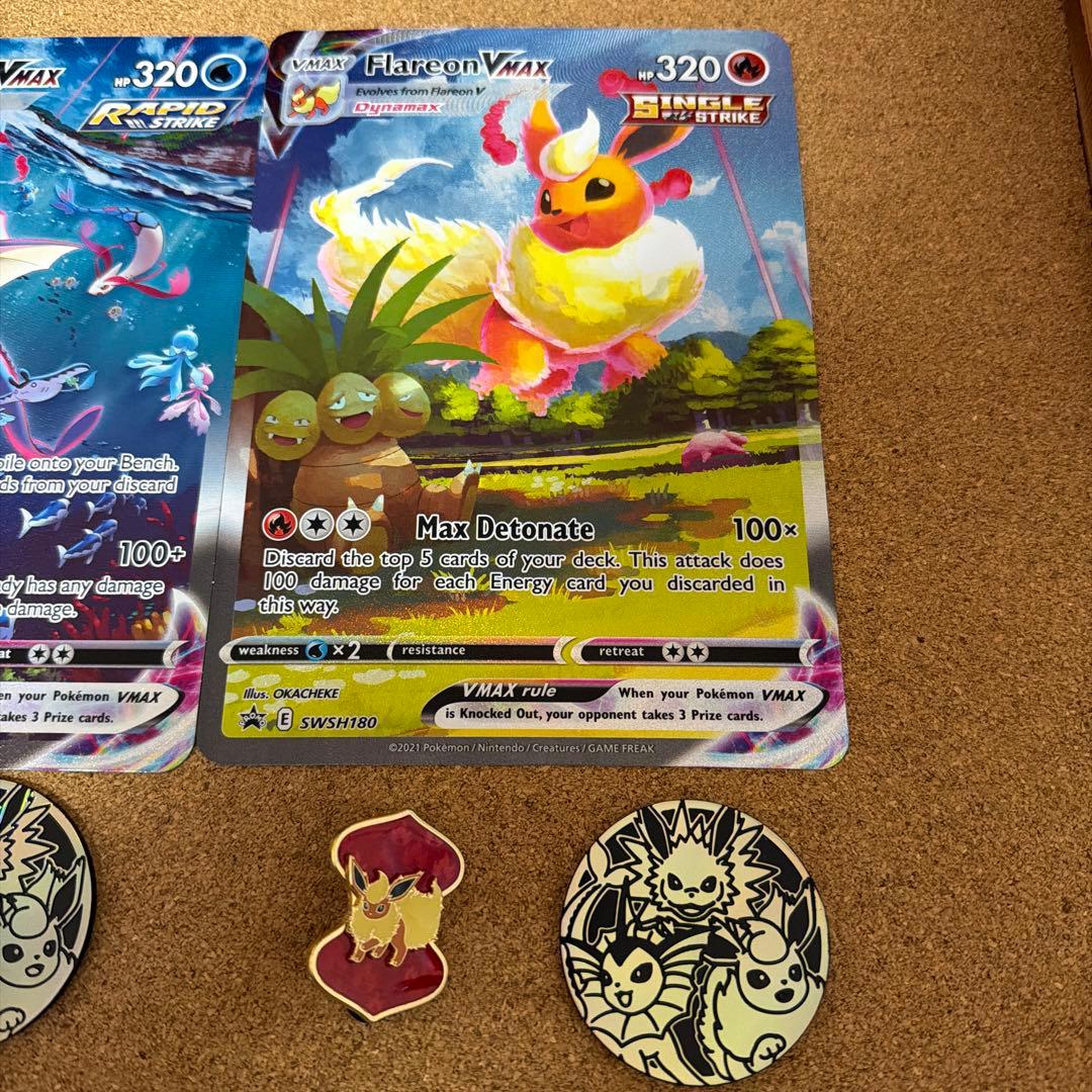 海外ポケモンカード 夏ポケカ ジャンボカード ピンバッジ  セット