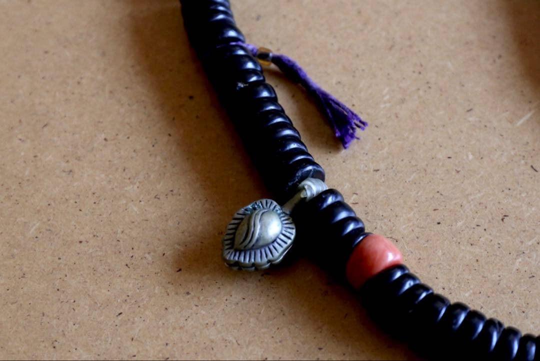 数珠 アンティーク チベット Old Tibetan Mala 椰子