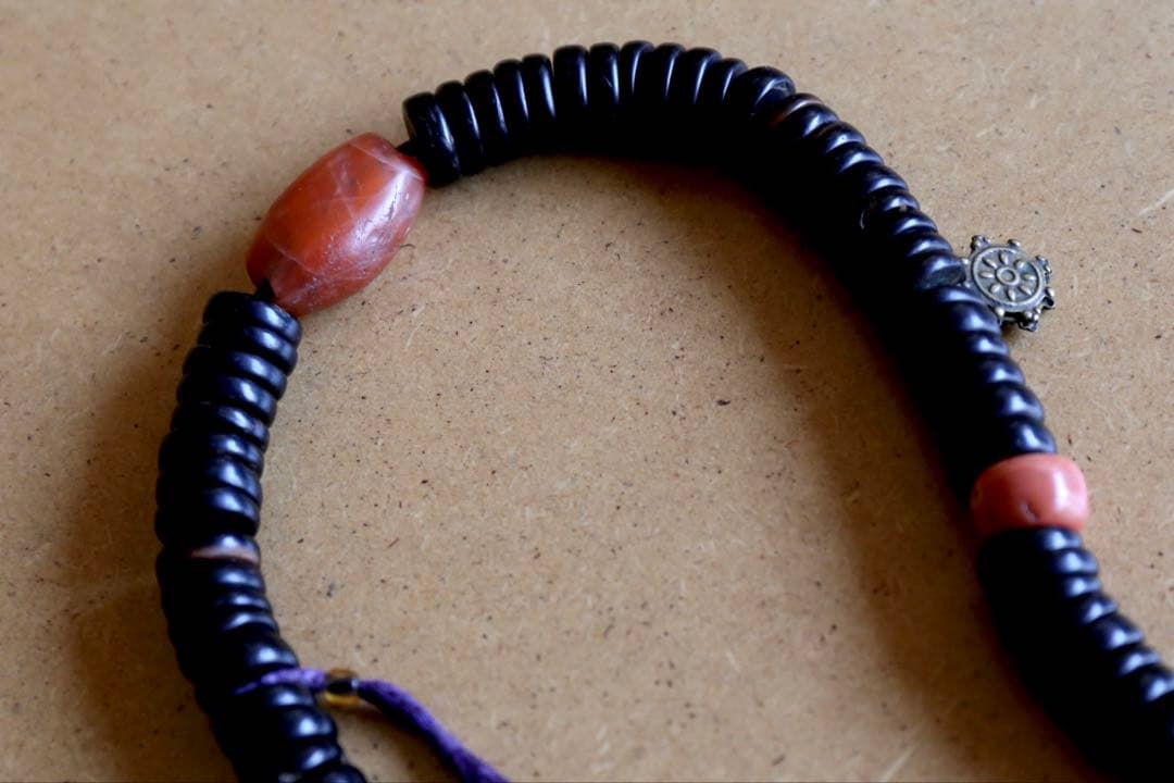 数珠 アンティーク チベット Old Tibetan Mala 椰子