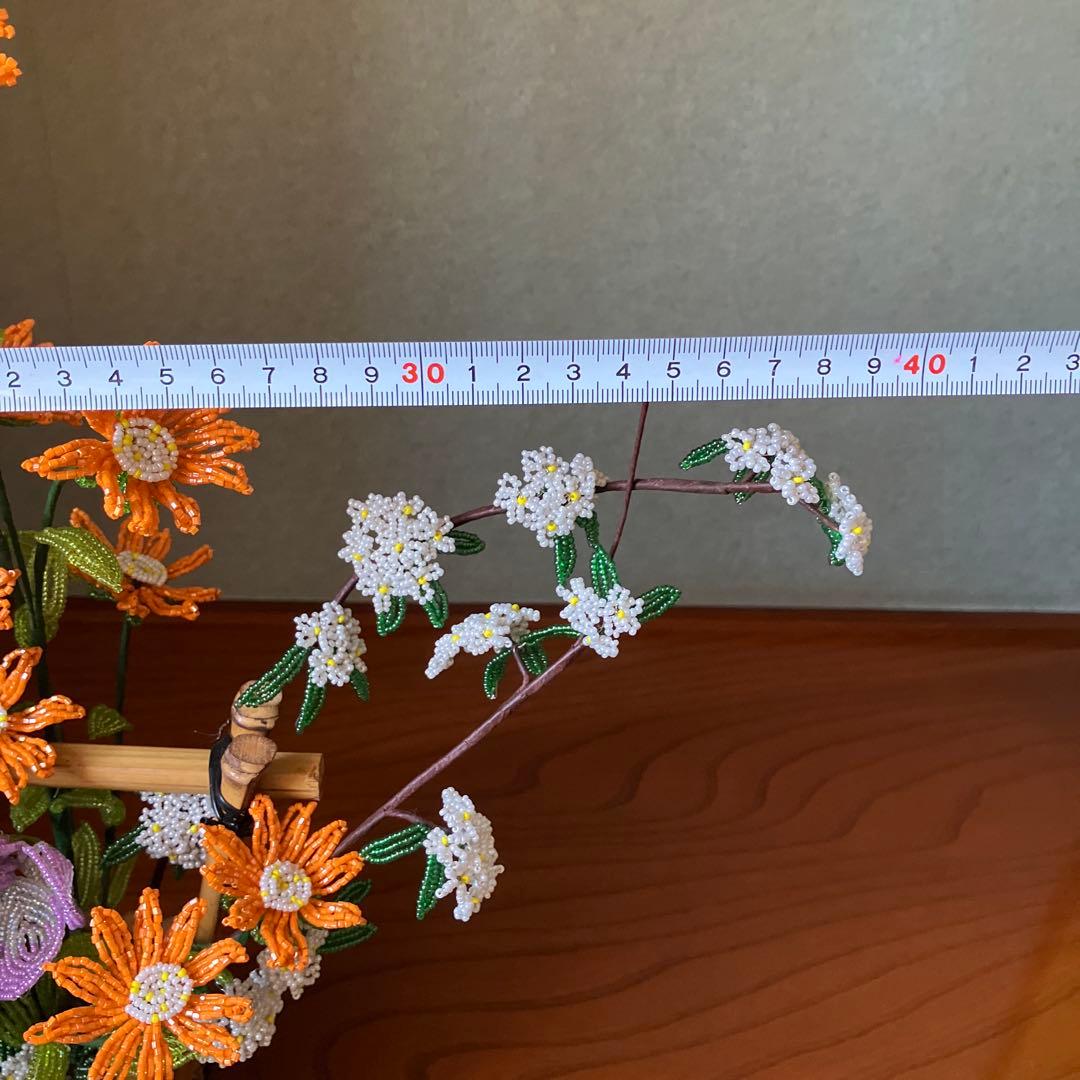 ビーズフラワー　アネモネ　はま菊　こでまり