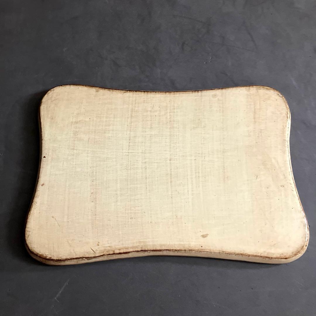 雰囲気◎vintage 古い木製トレー　ハンドペイント　アンティーク　横36cm