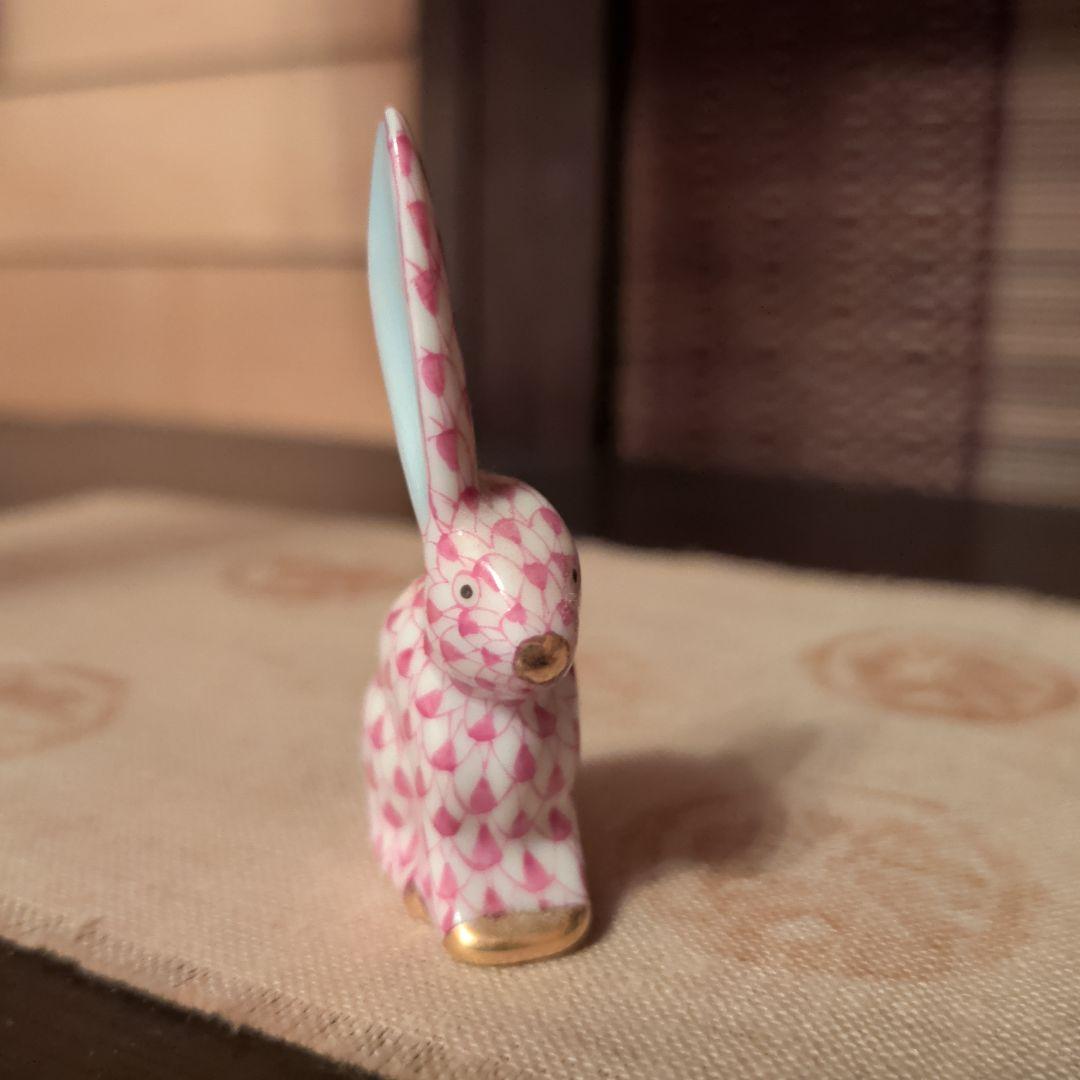 HEREND　うさぎ置物
