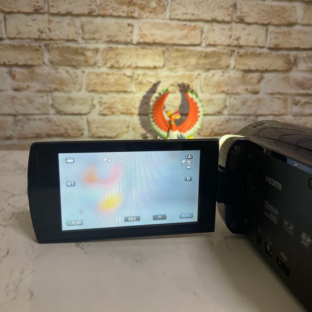 JVC GZ-E565-A 通電、操作は確認済み バッテリー、充電器付き