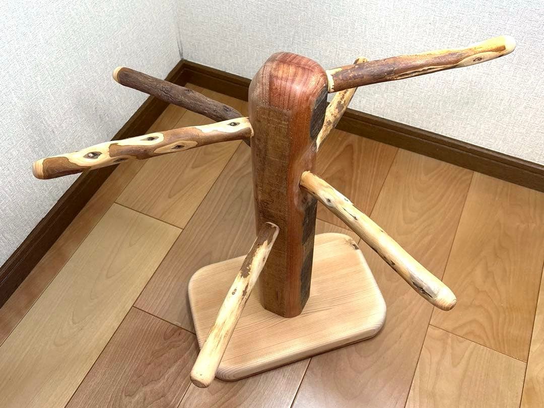 【中型鳥用】トロピカルウッドの螺旋状♬バードスタンド