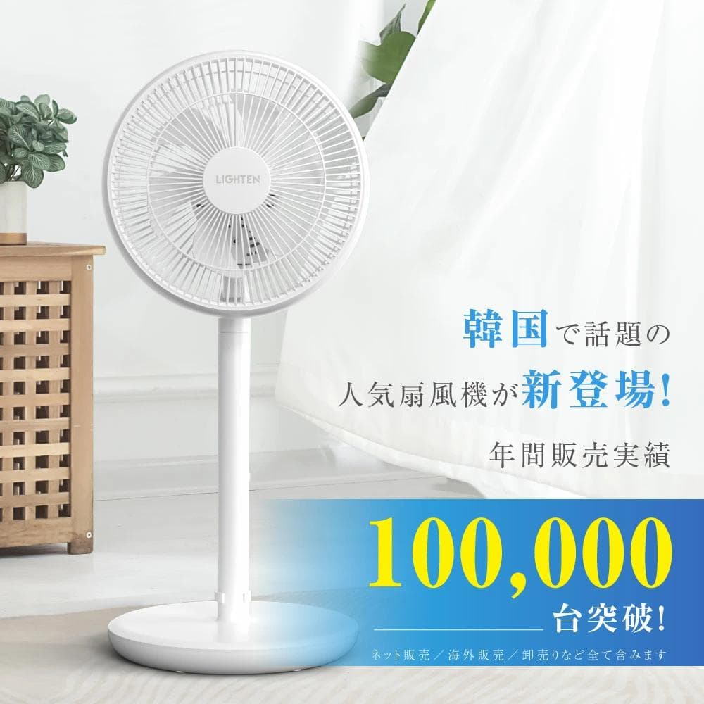 扇風機 サーキュレーター DCモーター 1台3役 省エネ usb式 ホワイト
