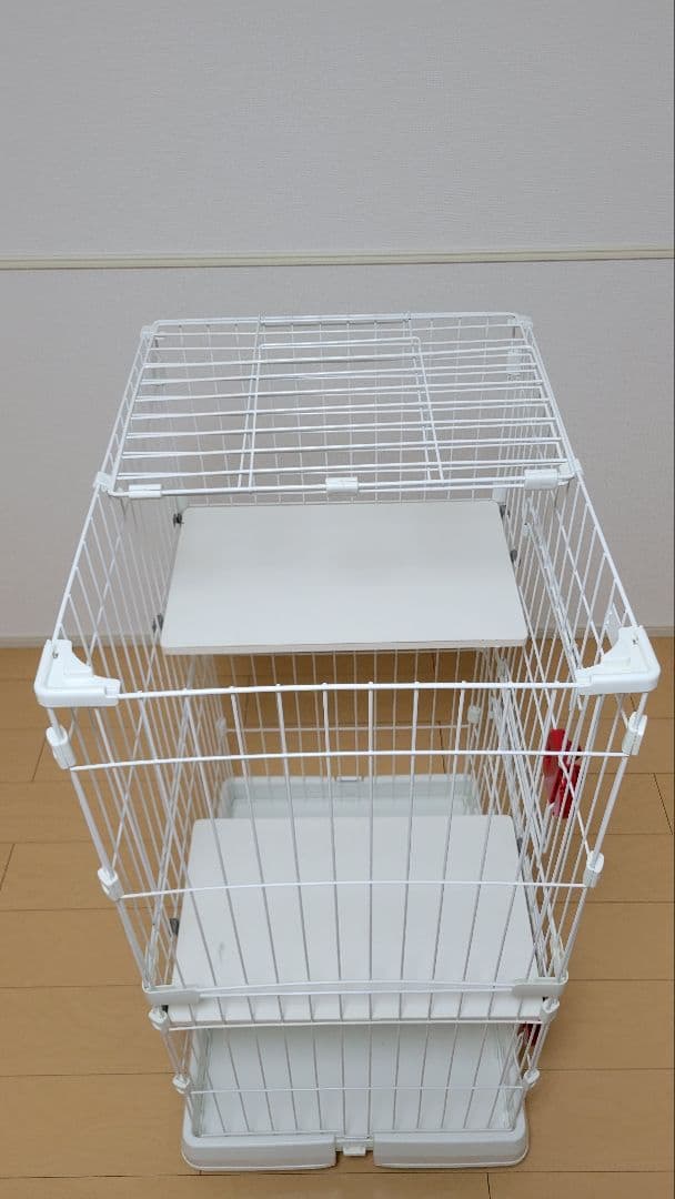 2段ホワイトケージ 子猫用