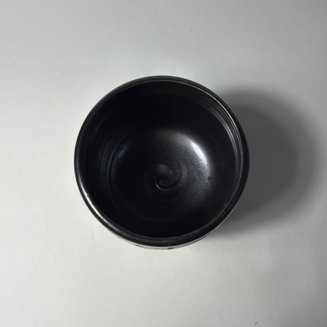 加藤春ニ　黒織部　煎茶椀