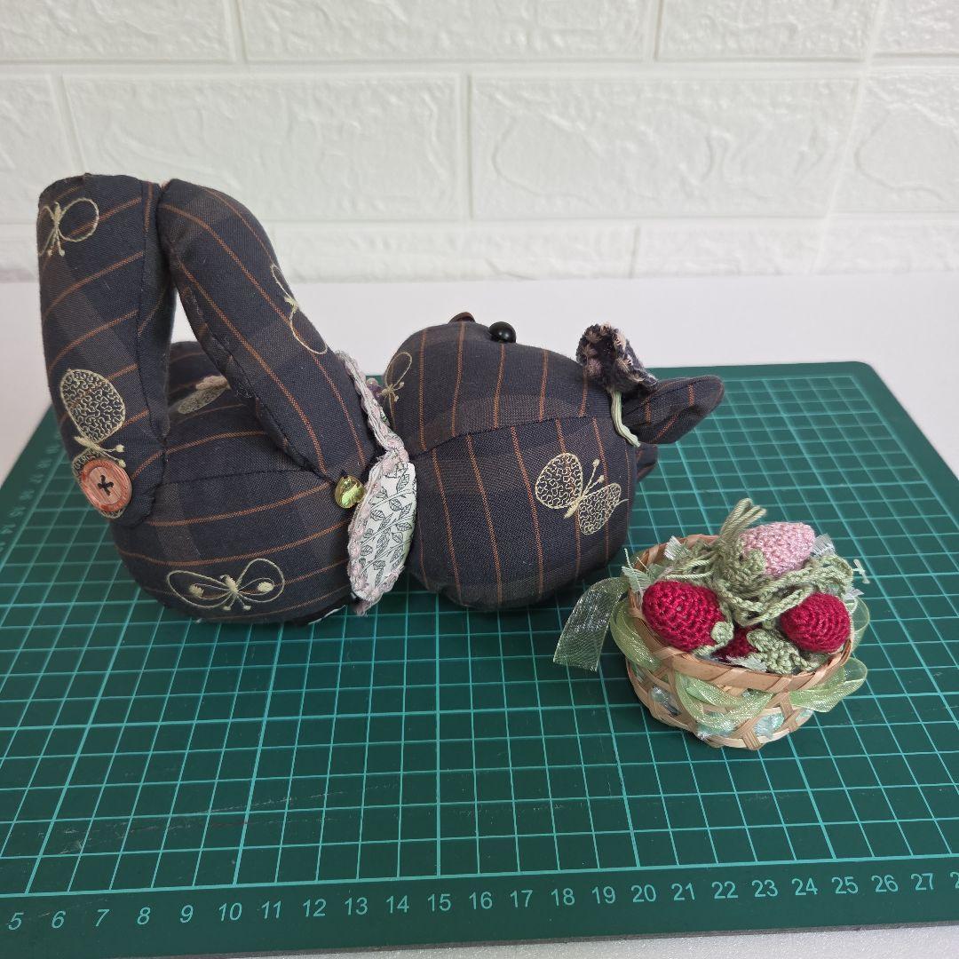ハンドメイド　テディベア ぬいぐるみ　ミナペルホネン