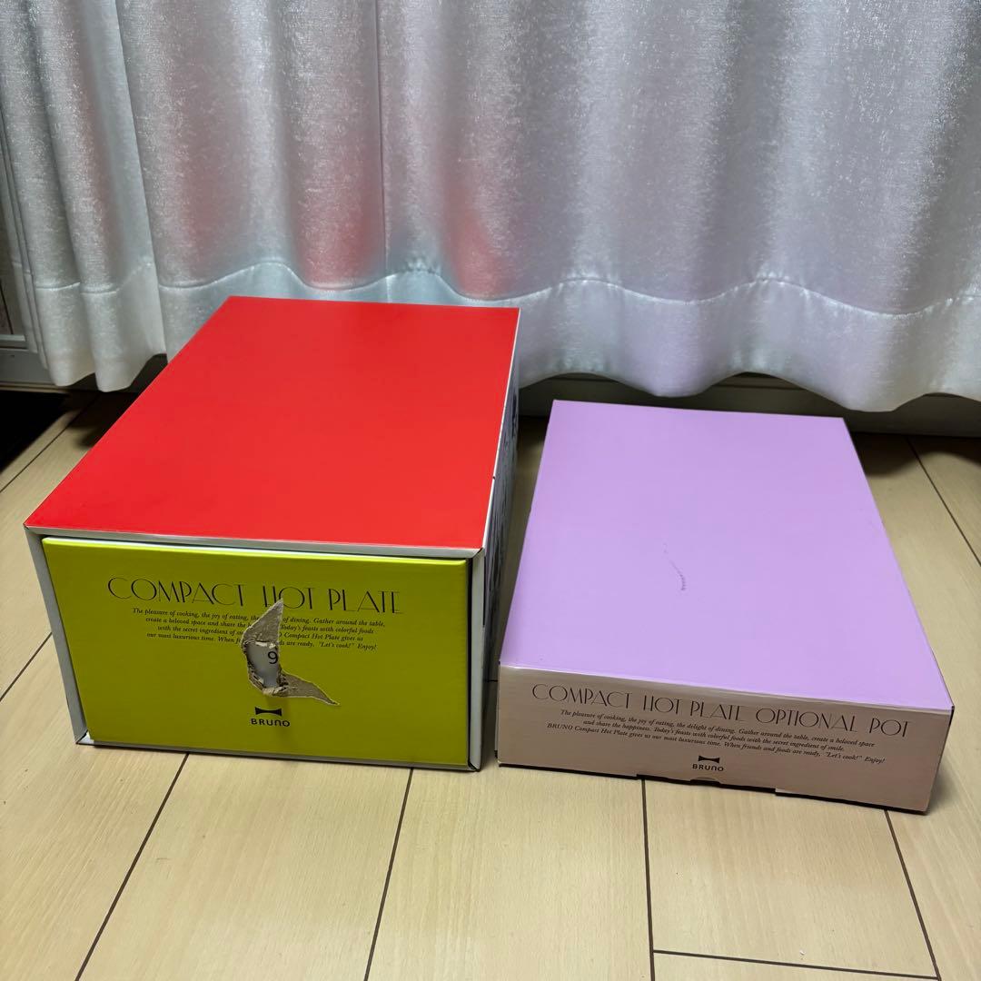 BRUNO ホットプレート 赤＋セラミックコート鍋