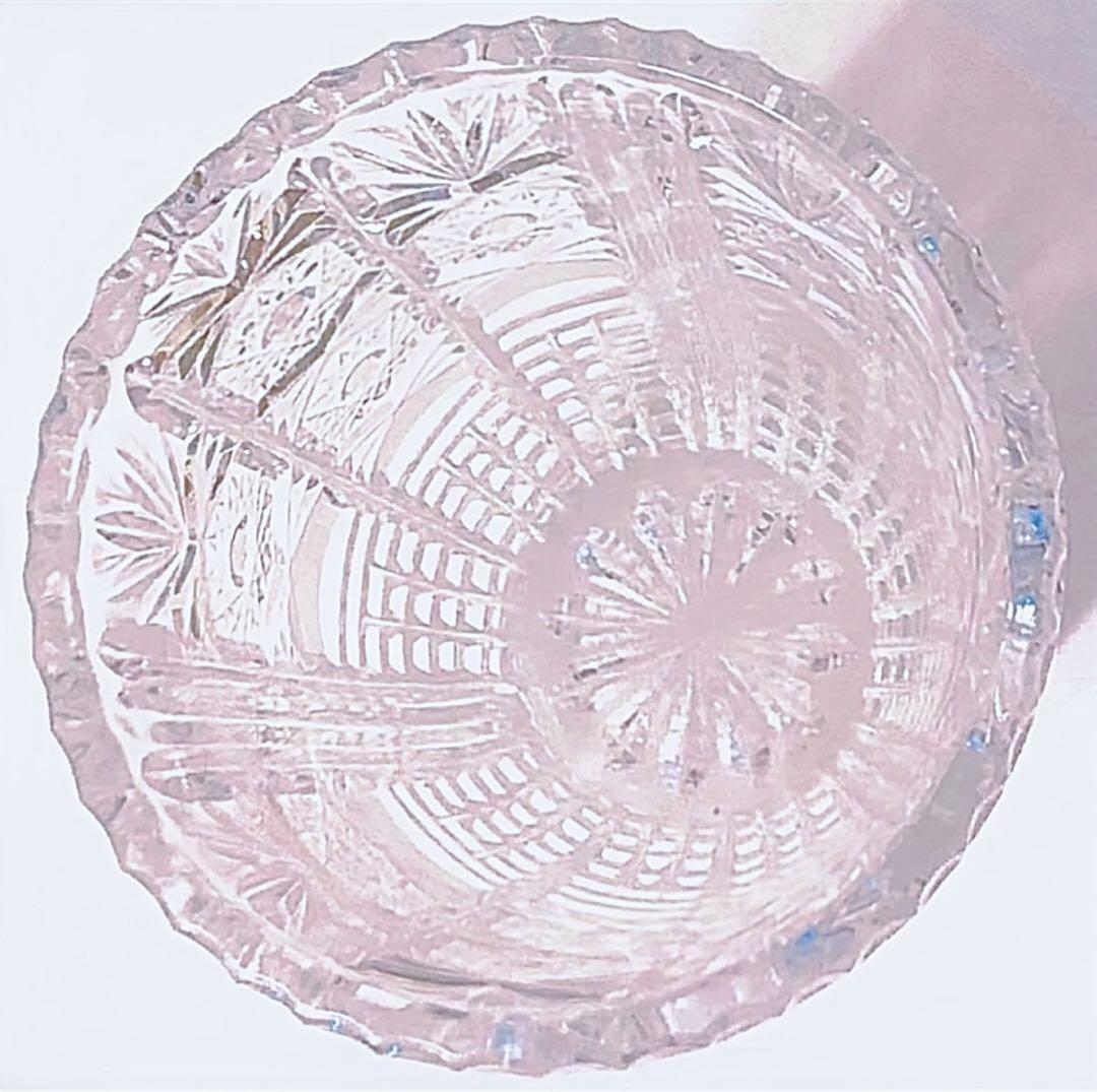 アンティーク クリスタル ガラス 500PK ボヘミアン 花瓶 グラス 美品