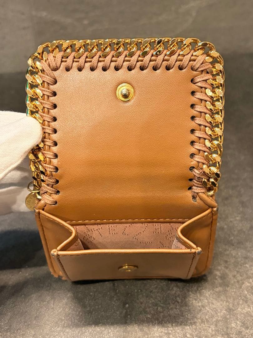 ステラ マッカートニー 三つ折り財布 ミニ FALABELLA ブラウン