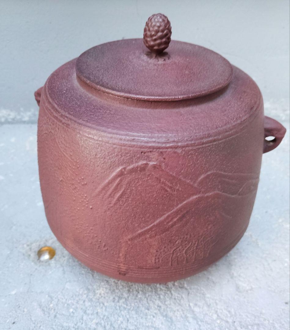 鋳鉄製 茶釜と木製杓子セット
