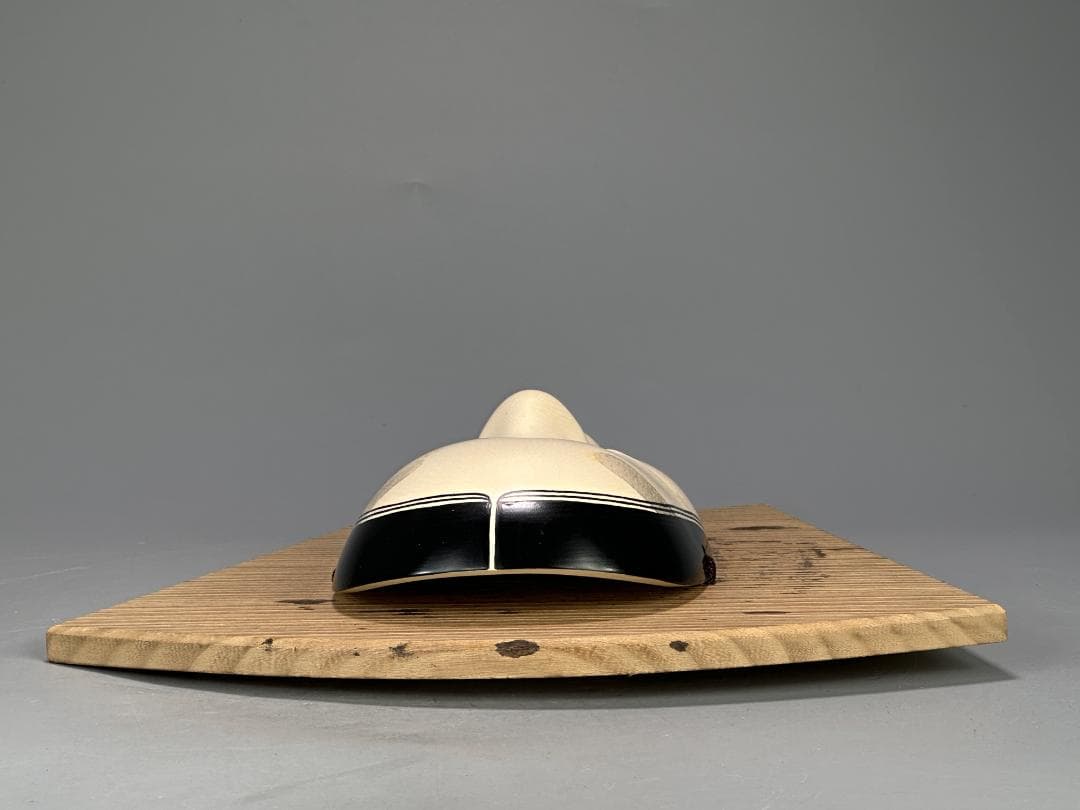 U27S20日本美術　廣明 作　天然素材　彫刻　古い　お面　貴重品　時代飾物