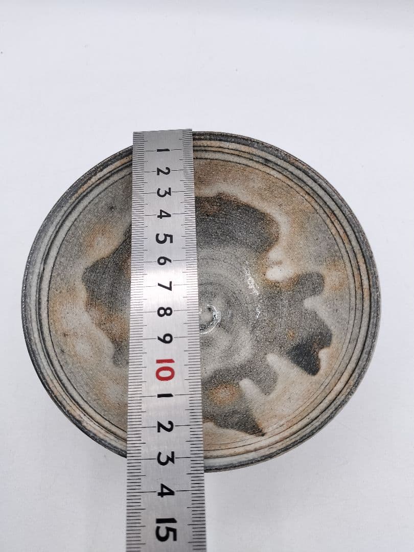 c698 数茶碗 9客 古萩 黄の瀬窯 木箱 茶道具 古物