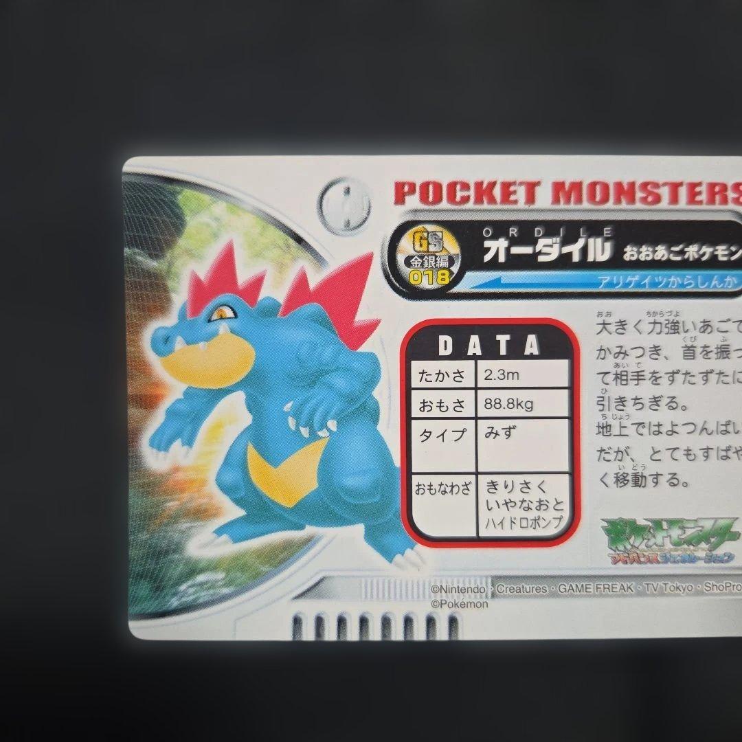 ポケモンずかんカードGS金銀編ワニノコ、アリゲイツ、オーダイル