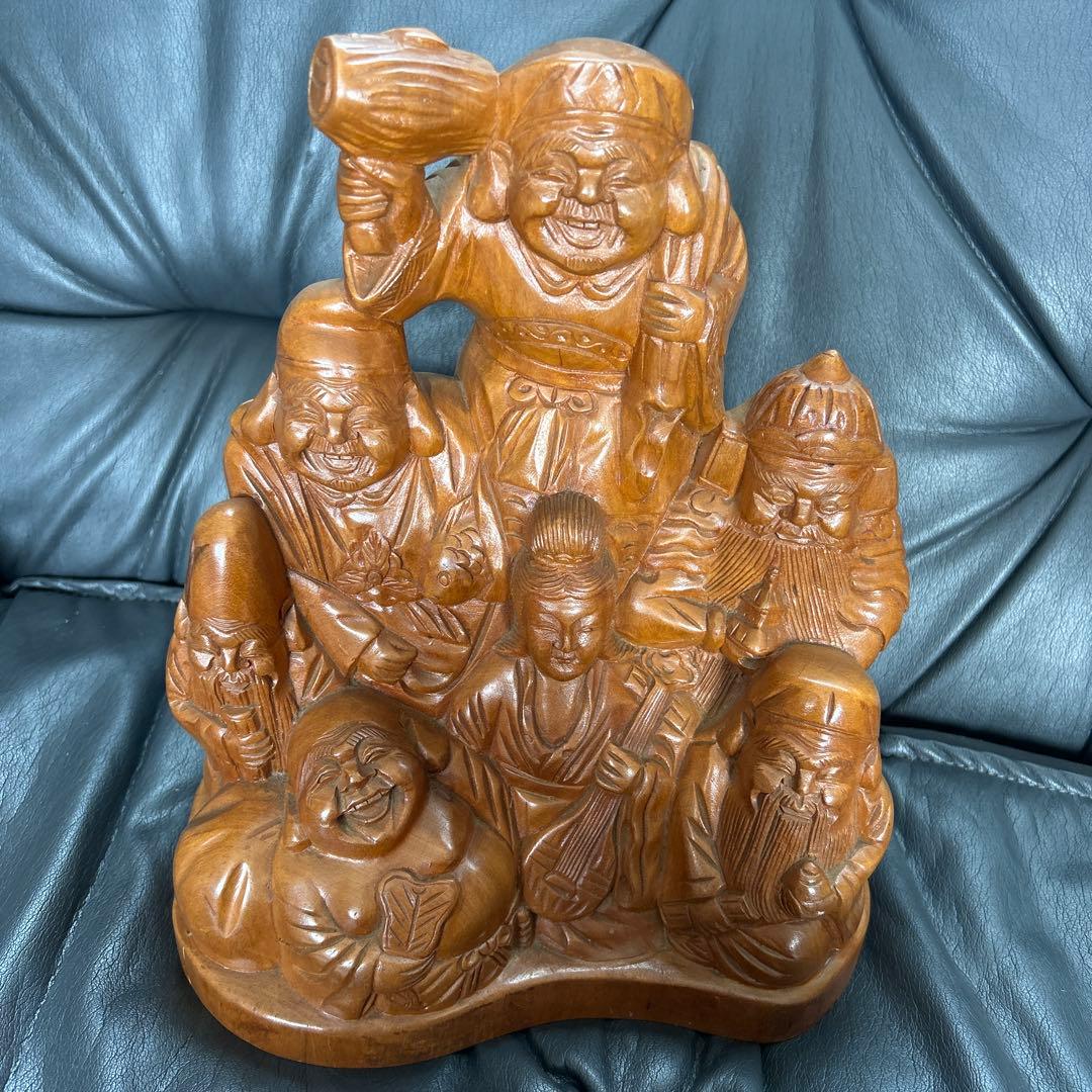 木製 七福神像 約30cm
