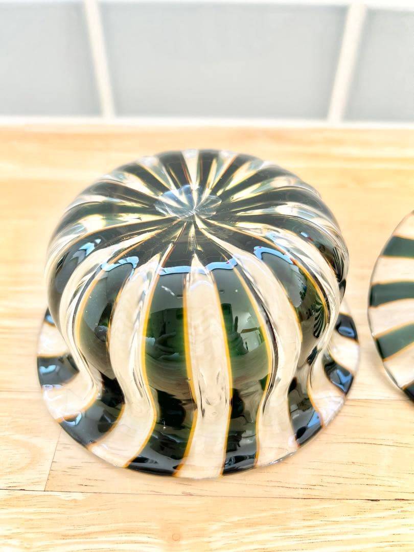 ベネチア ガラス murano ムラーノ ヴェネチア グラス キャニスター 蓋付