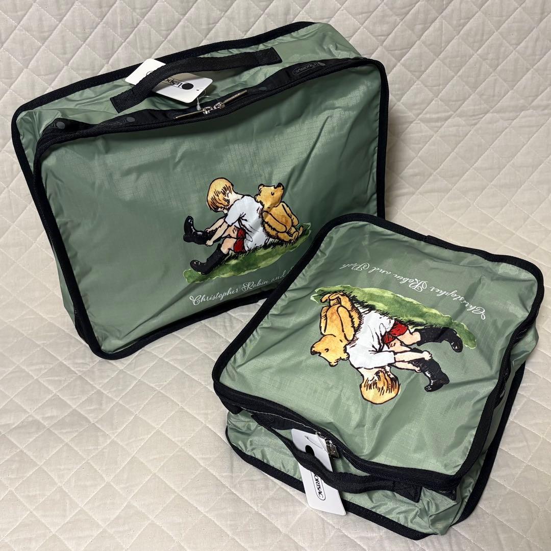 【新品タグ付】レスポートサック くまのプーさん パッキングポーチ 2点セット