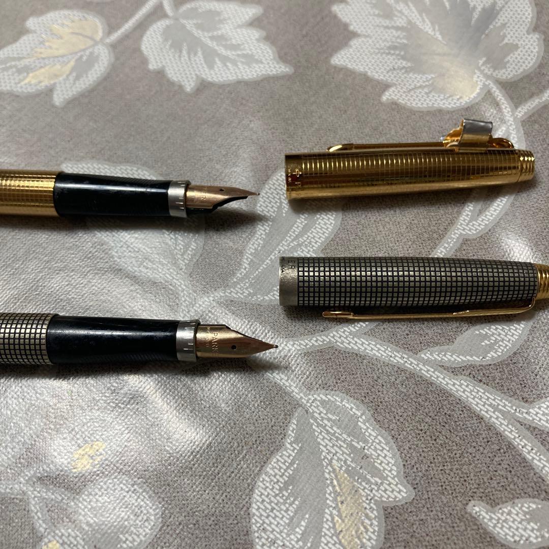 Parker 75 万年筆セット ゴールド シルバー