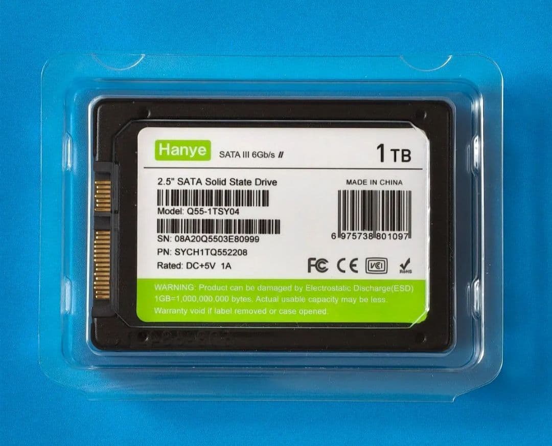 Hanye SATA SSD Q55 1TB 内蔵型SSD 2.5インチ