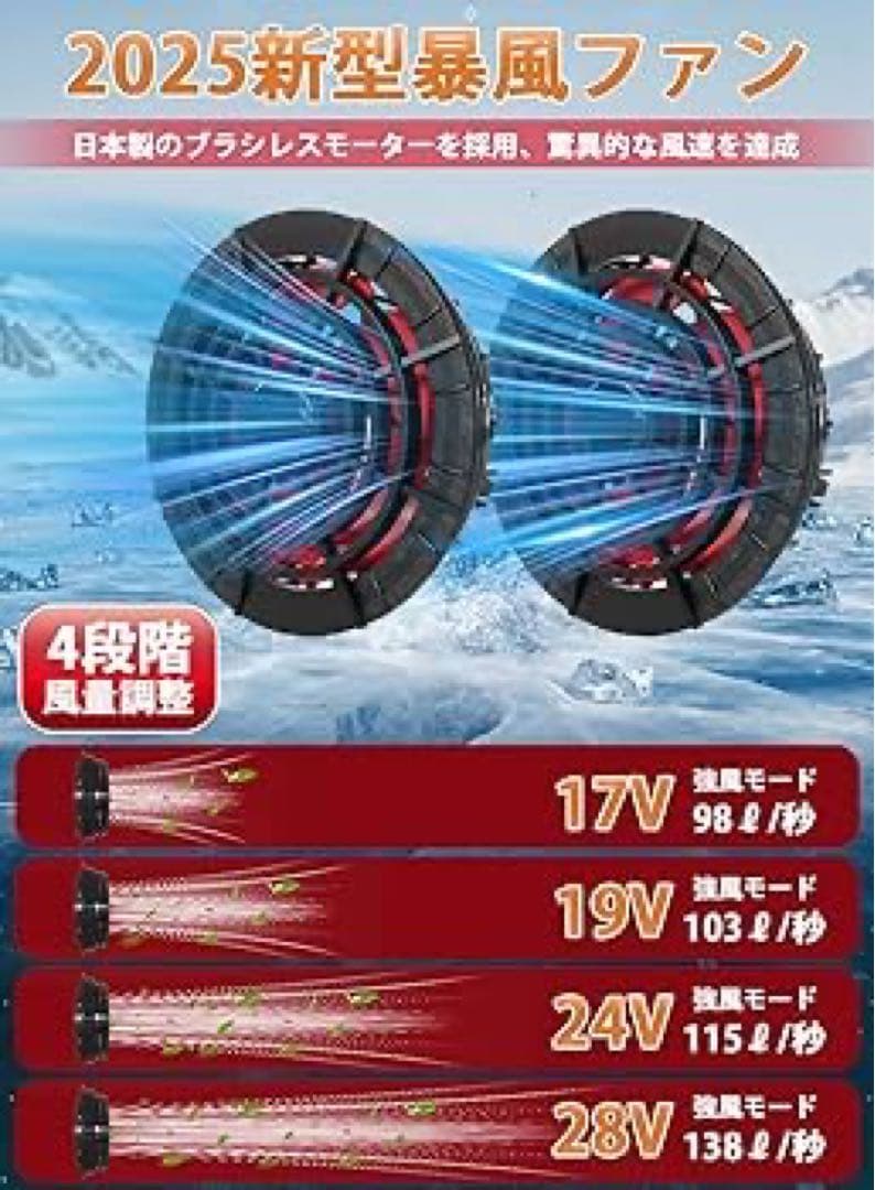 ファンバッテリー 空調服 40000mAh PSE 4段階風力調節 熱中症対策