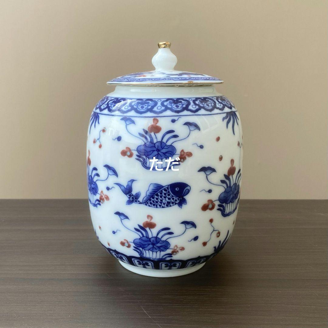 景徳鎮 鯖藻紋茶壺 陶磁器 装飾品 現代工芸品 美術品 置物