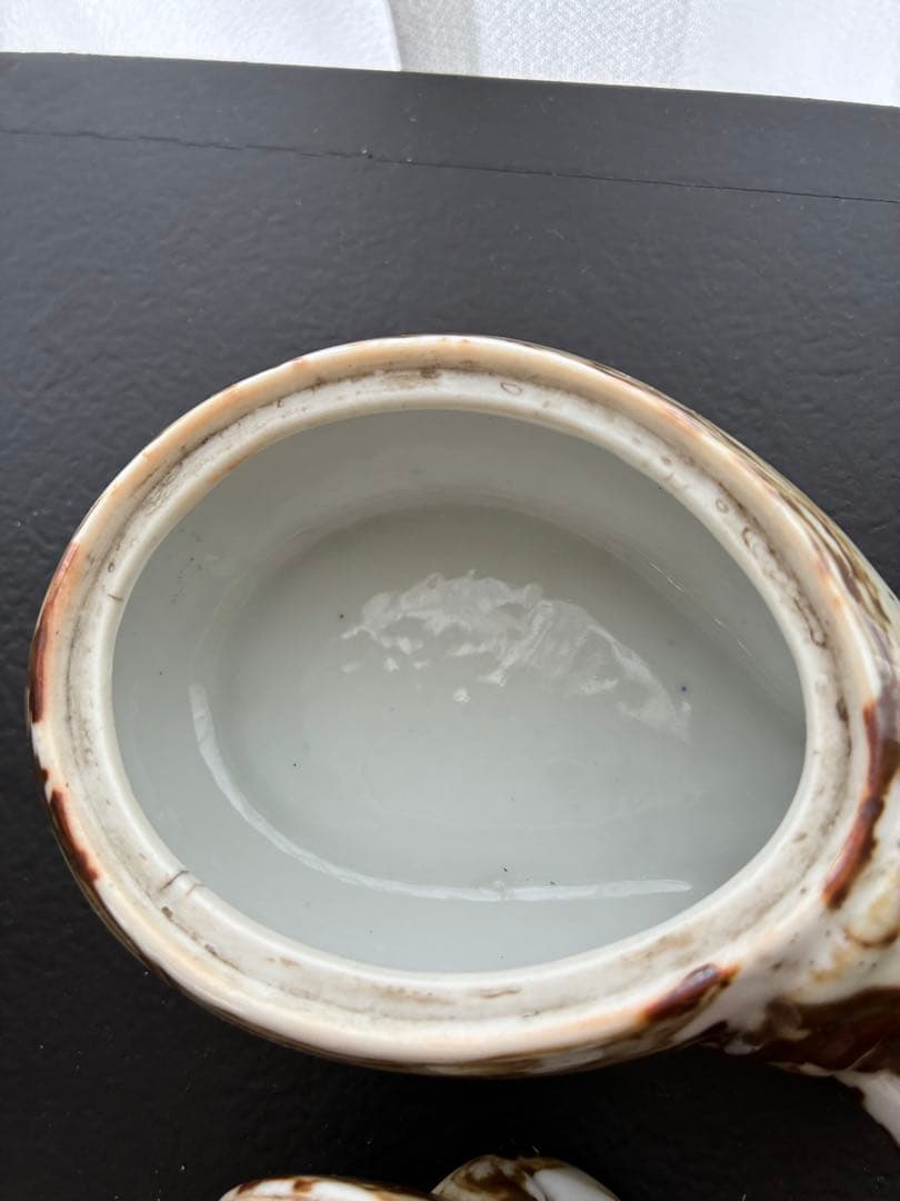 戦前 美川 醤油 陶器 ワラと鼠 置物 小物入れ ノベルティ 希少 レア 昭和