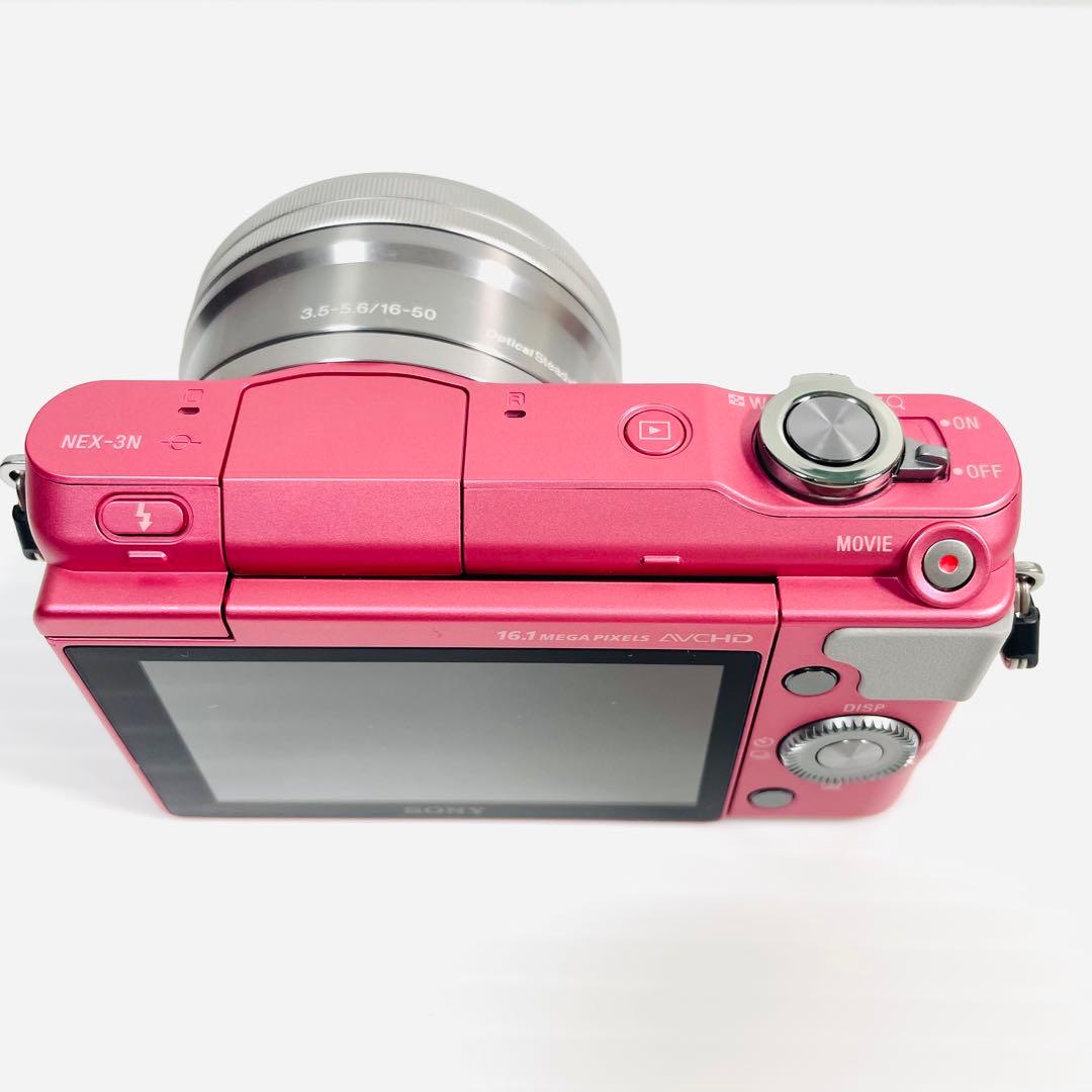 ほぼ未使用級　SONY NEX-3N ミラーレス一眼　ピンク　パワーズームレンズ