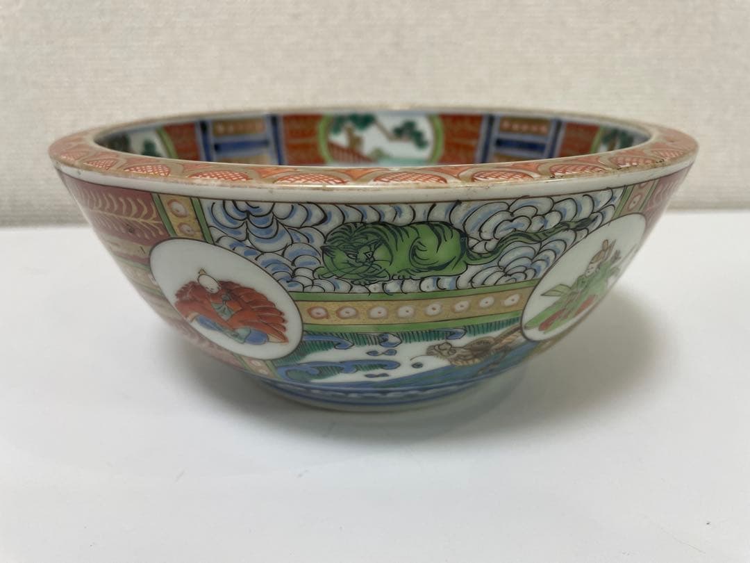 【現状品】古伊万里有田焼 金彩 色絵 朱絵 五彩錦手 菓子器 割烹 懐石 2個