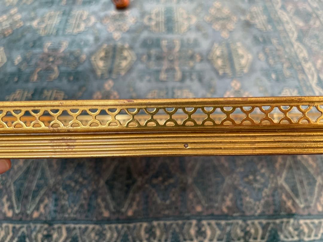 s　イタリア製 象嵌細工　トレイ　インタルシア　 花柄