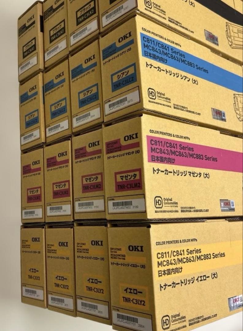【未使用・全色大容量】OKI TNR-C3Lトナーカートリッジ4色セット×4